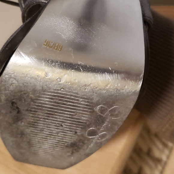 Jessica Simpson Y2K Scille Pewter Leather Lace Up Sandals - Picture 8 of 8